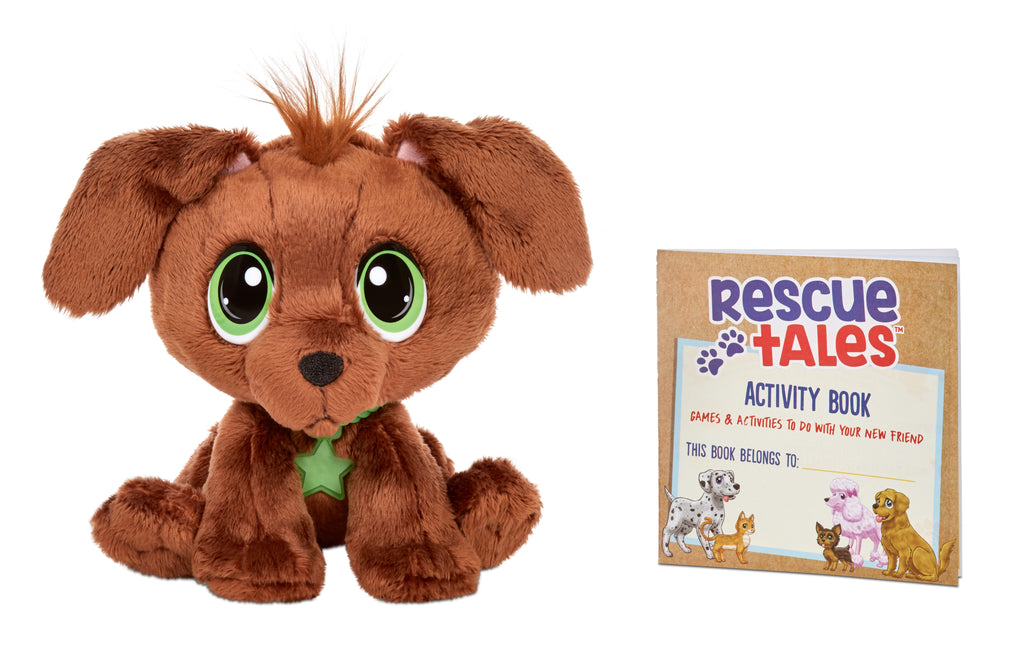 Chocolate Lab Soft Plush Pet Toy with Collar, Tag, Doghouse, Stickers, Activities Ages 3+ Z8561