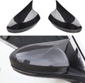 Glossy Black Horn Style Rearview Side Mirror Cover Cap U882