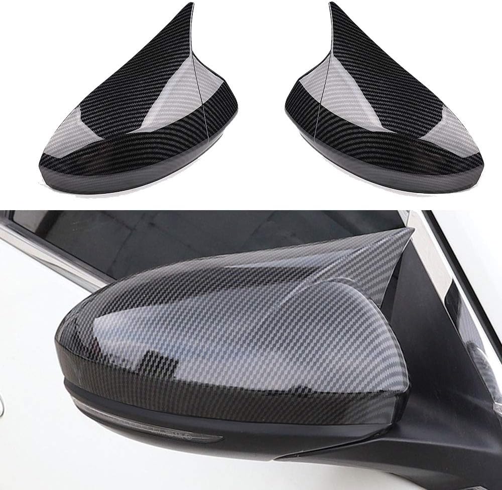 Glossy Black Horn Style Rearview Side Mirror Cover Cap U882