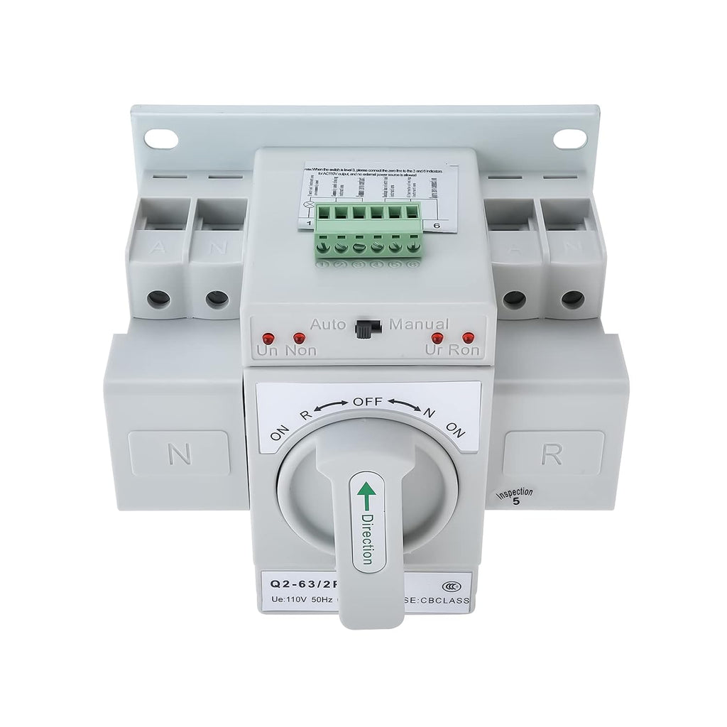 Mini Dual Power Automatic Transfer Switches 110V 2P 63A Pack of 2 G178