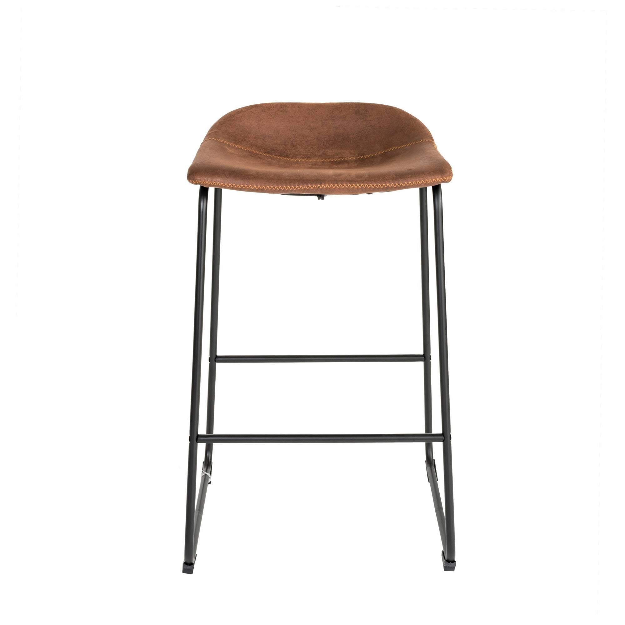 Brown Bar Stool Set of 2 Q391