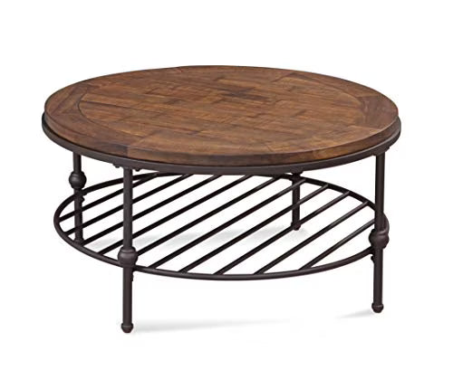 Brown Round Wood Cocktail Table V628322