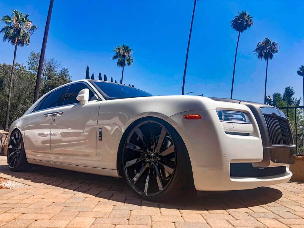 20 Inch Staggered Rims Set of 4 Gloss Black Wheels G1684