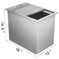Stainless Steel Drop in Ice Chest with Sliding Cover Ice Cooler H274309