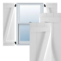 16 1/8x22W x 52x22H PVC Three Board Joined Board-n-Batten Shutters U60787