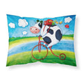 Cow Riding Bicycle Fabric Pillowcase B9959