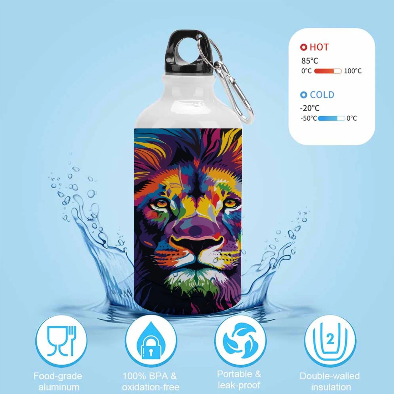 400ml Sport Aluminum Water Bottle with Twist Cap Q974583