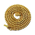 10K Yellow Gold Miami Cuban Link Chain Necklace 22" B588