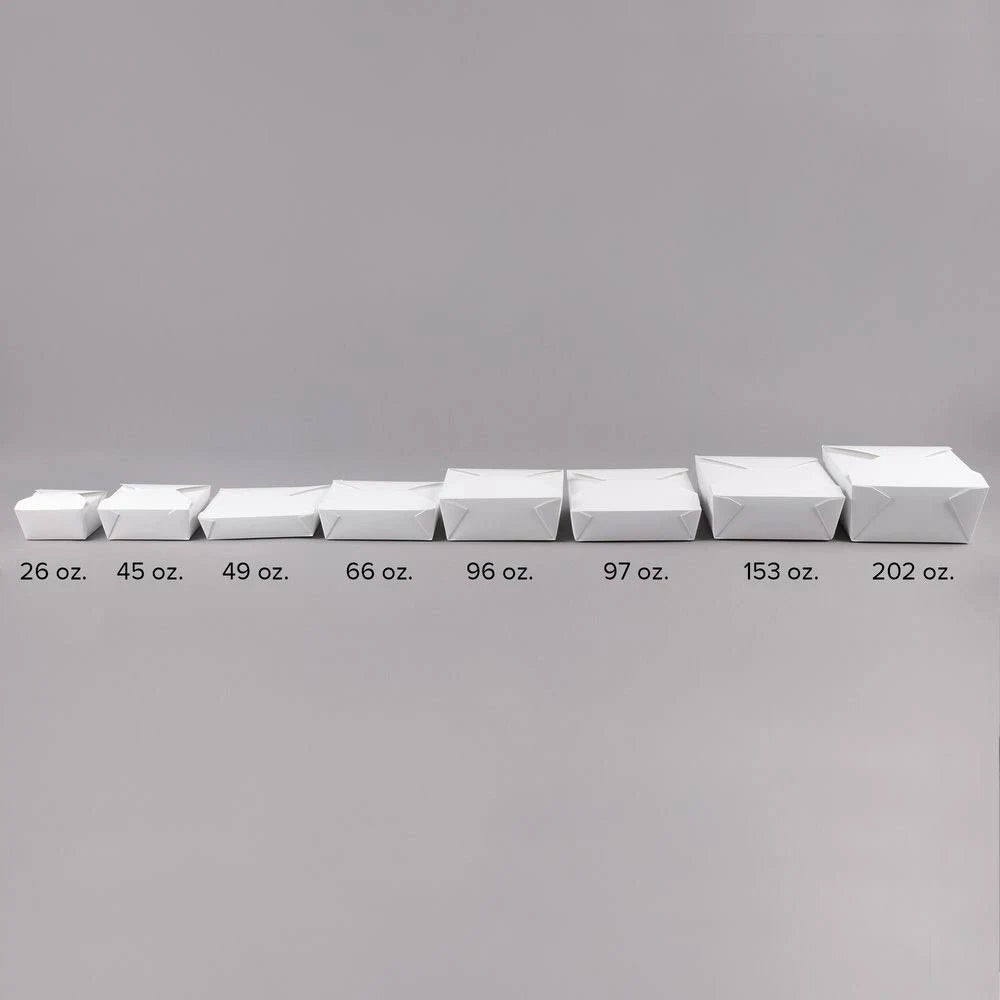 White Microwavable Paper Take-Out Container W1443
