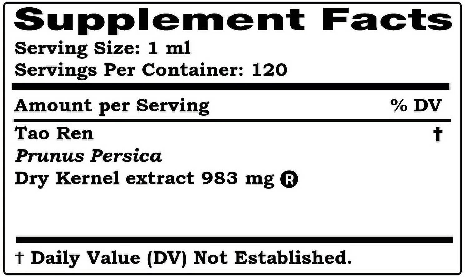 Dry Kernel Alcohol-Based Liquid Extract Tincture 4 Fl.Oz B5684