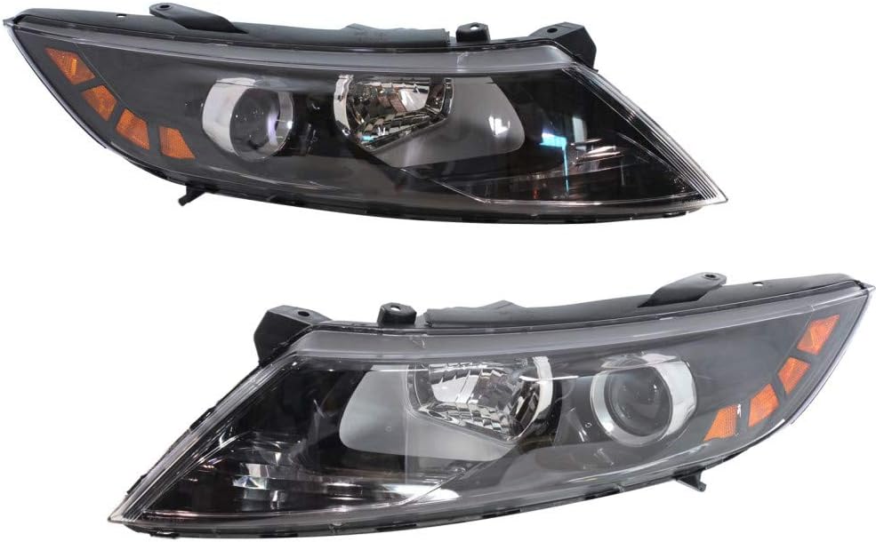 Headlight Assembly Pair for Kia Optima 2011 2012 2013 Halogen L694855