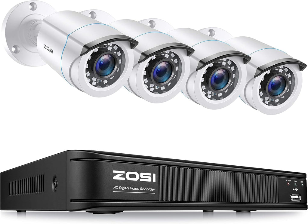 8 Channel 5MP Lite Surveillance DVR with 1TB Hard Drive and 4 x 1080p Weatherproof CCTV Bullet Camera G6242