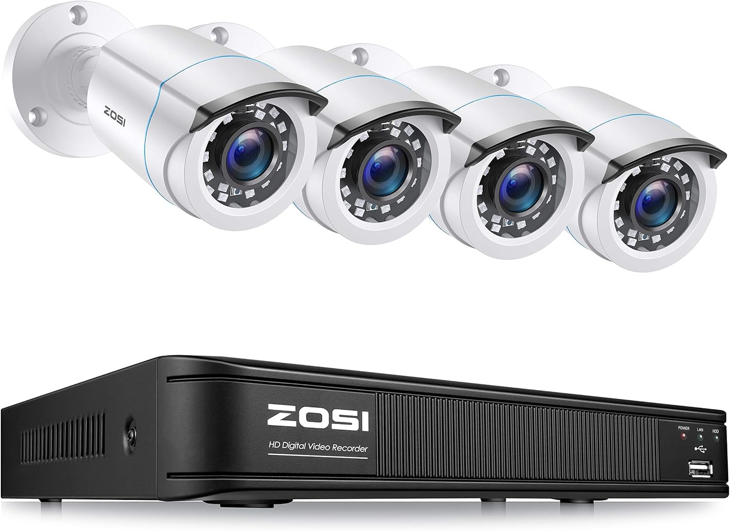 8 Channel 5MP Lite Surveillance DVR with 1TB Hard Drive and 4 x 1080p Weatherproof CCTV Bullet Camera G6242