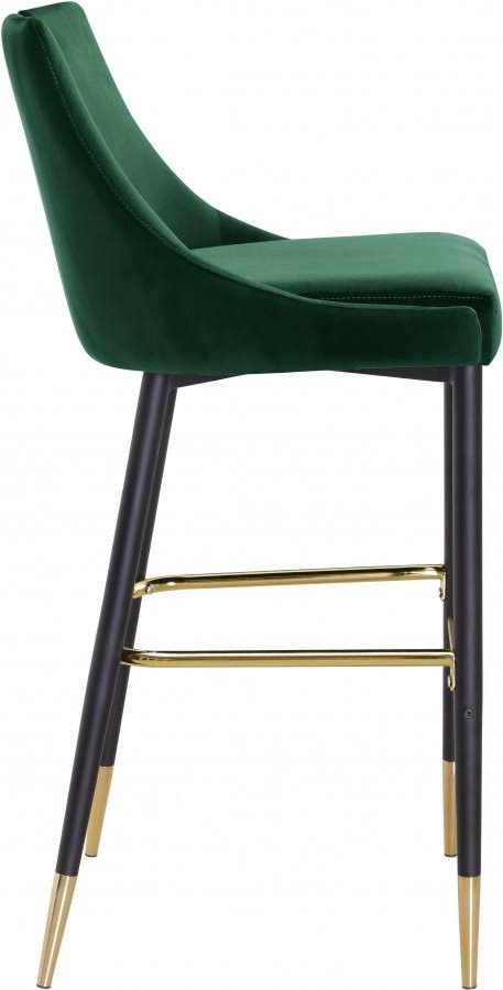Green Velvet Stool Set of 2 R6701