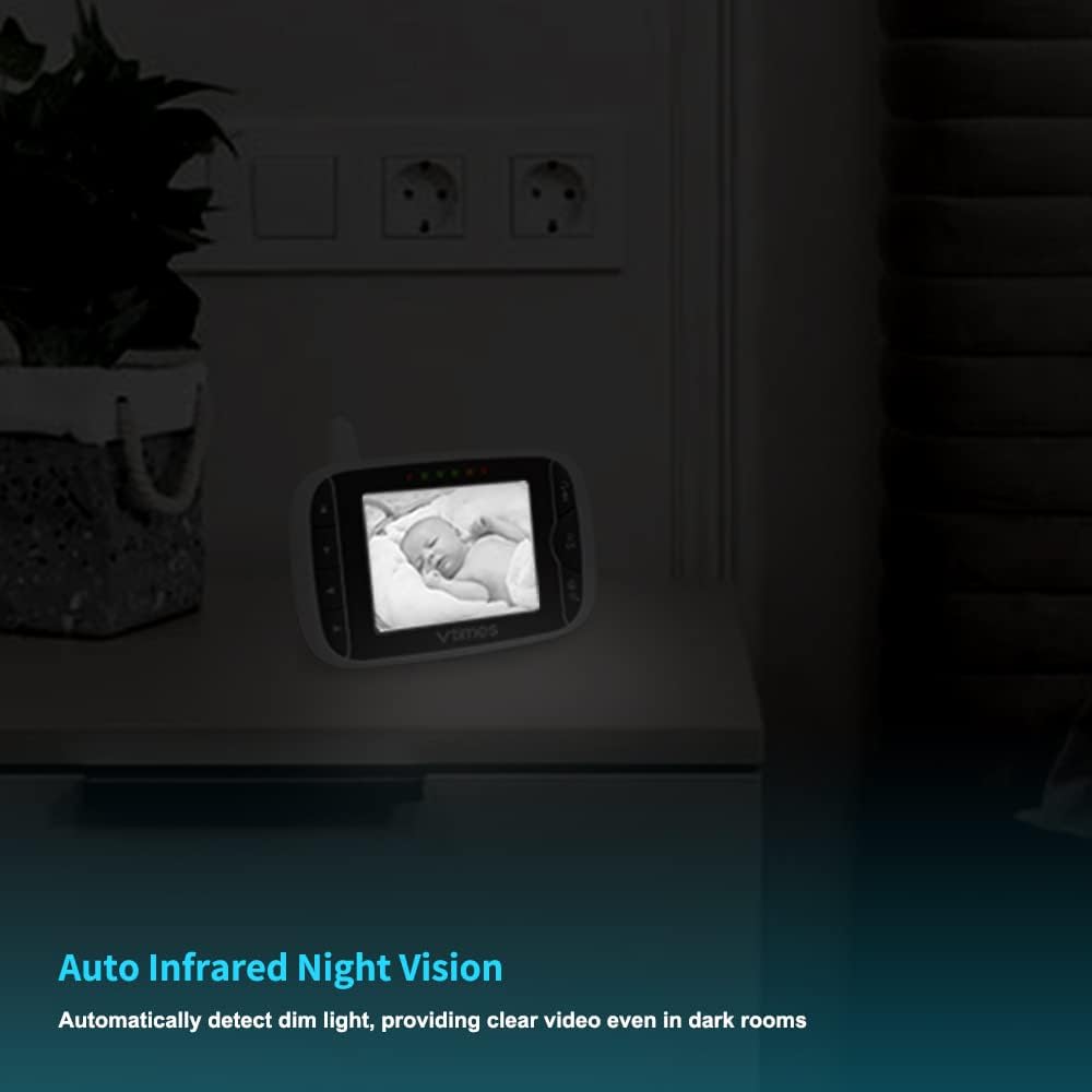 3.2" Color LCD Video Baby Monitor with Camera and Audio M2440