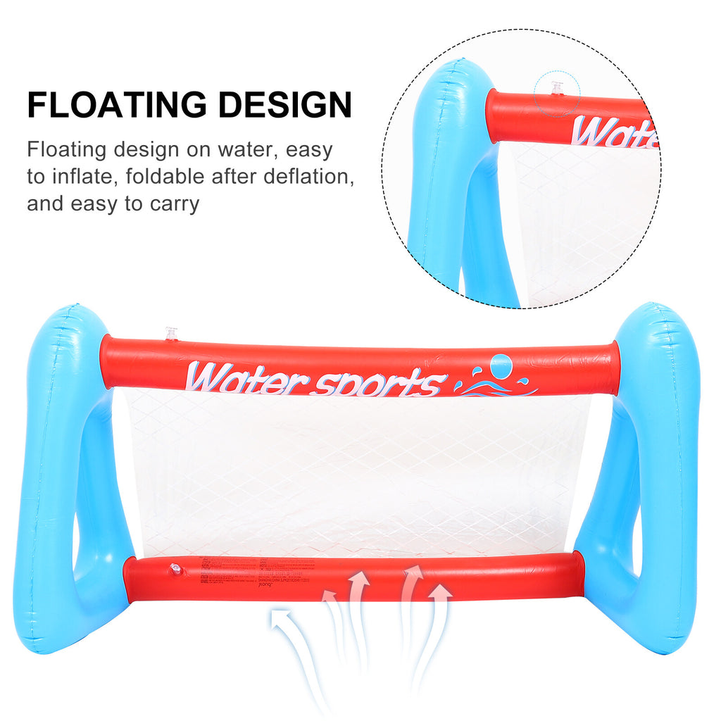 Inflatable Pool Float Set with Volleyball Net and Volleyballs B324