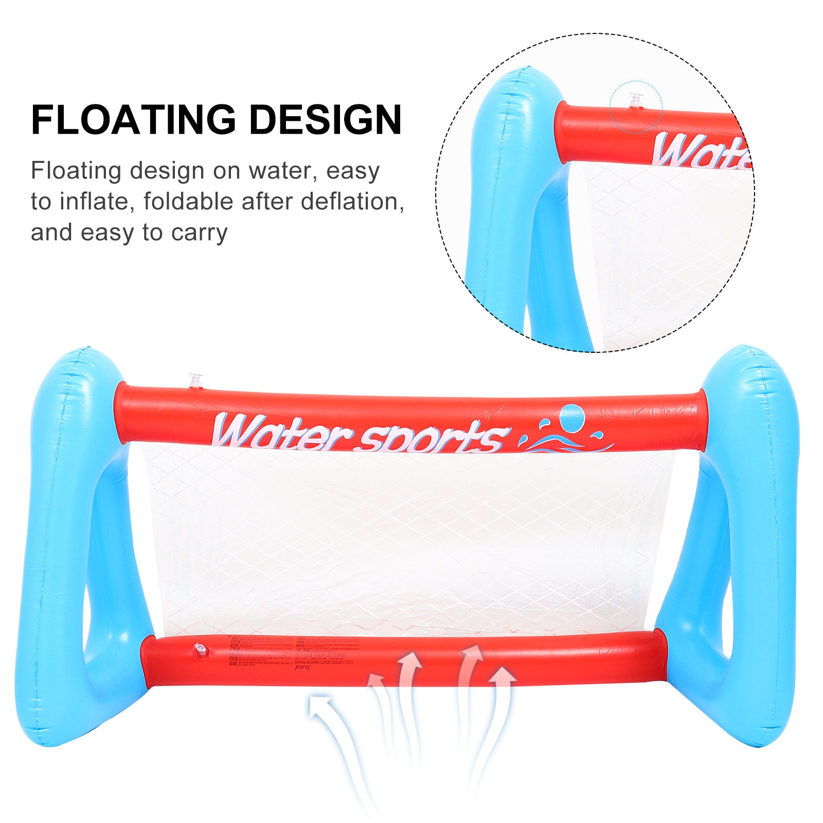 Inflatable Pool Float Set with Volleyball Net and Volleyballs B324