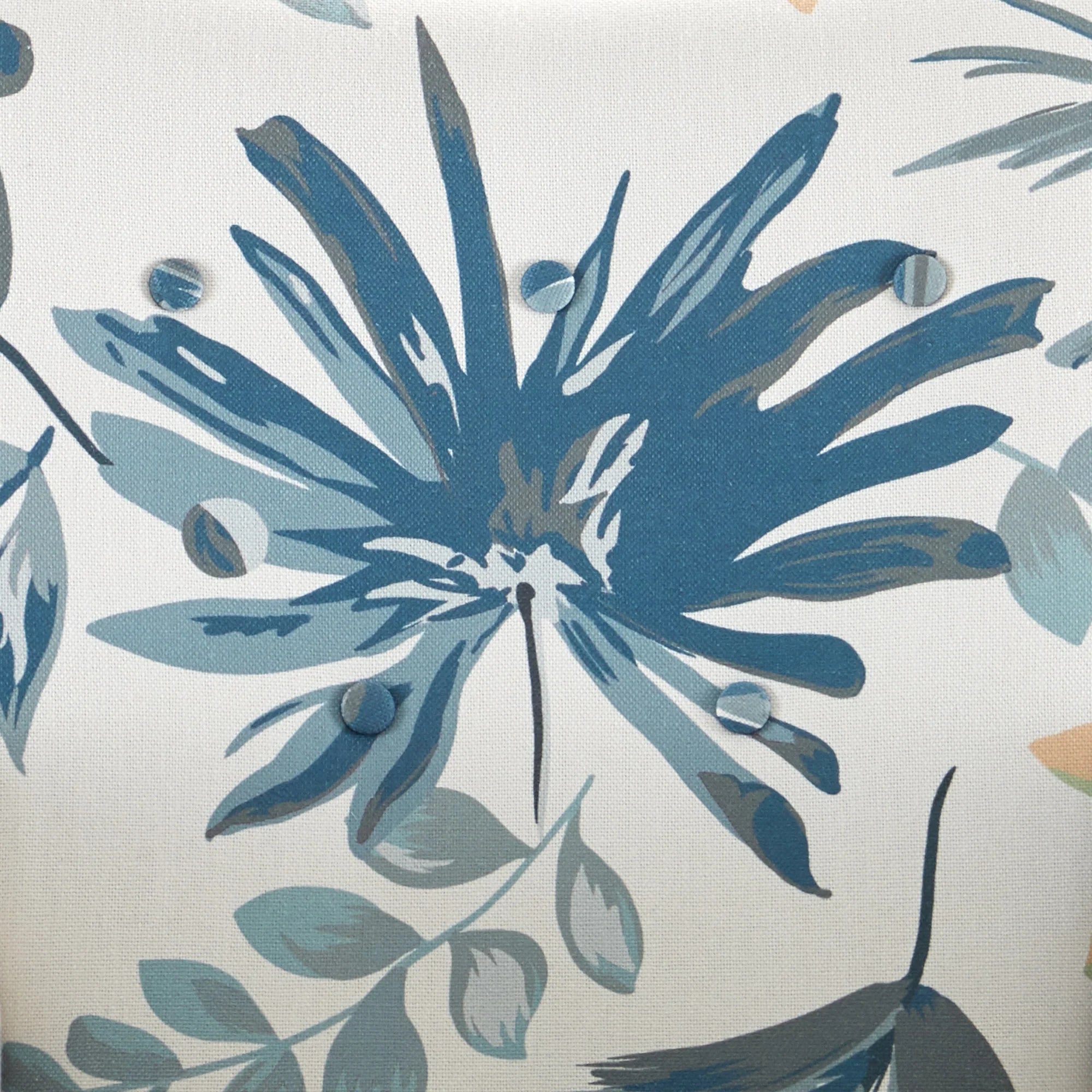 Blue Floral Accent Armchair M4785