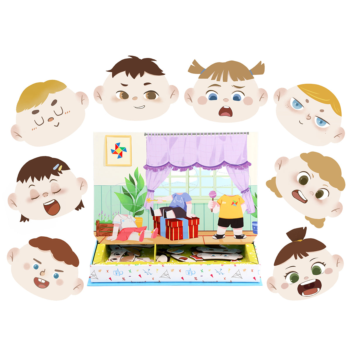 108pcs Magnetic Drawing Board Puzzle Book X73849