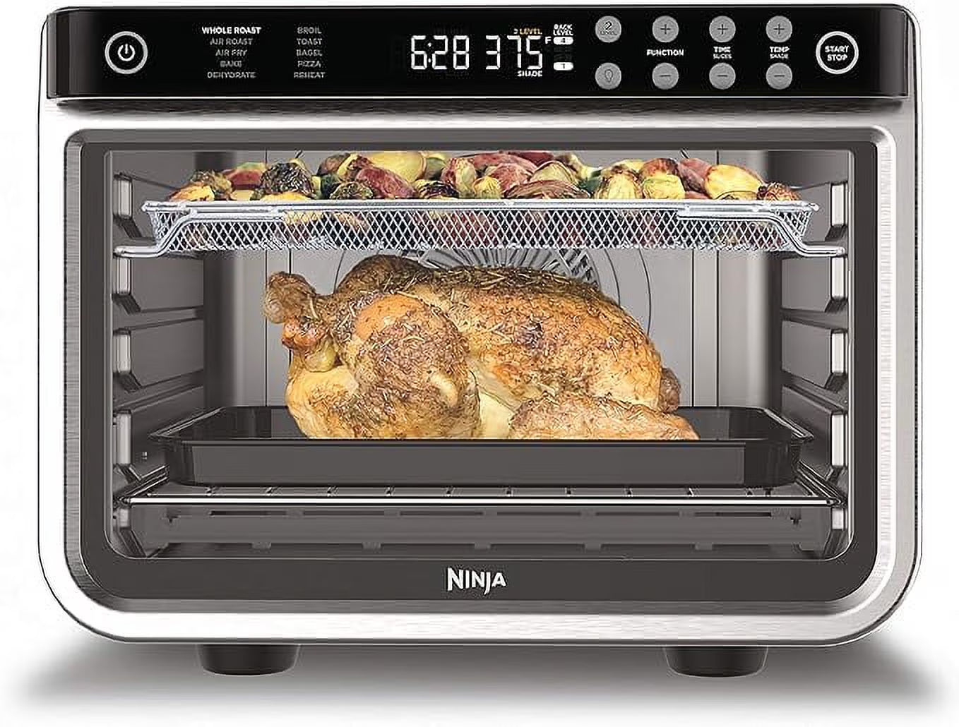 10-in-1 Air Fry Digital Toaster Oven Stainless Steel D52216