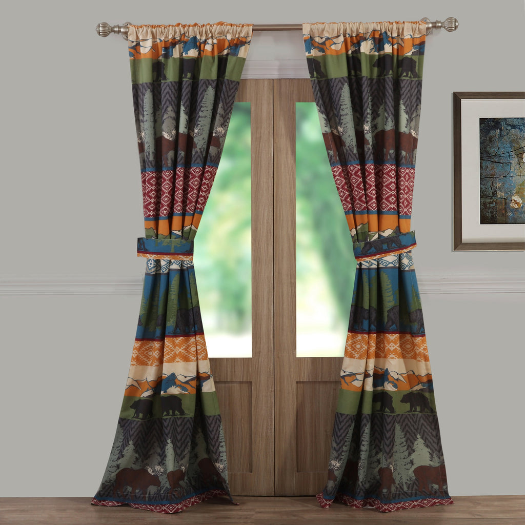 Curtain Panels Set of 2 with Tiebacks H45040