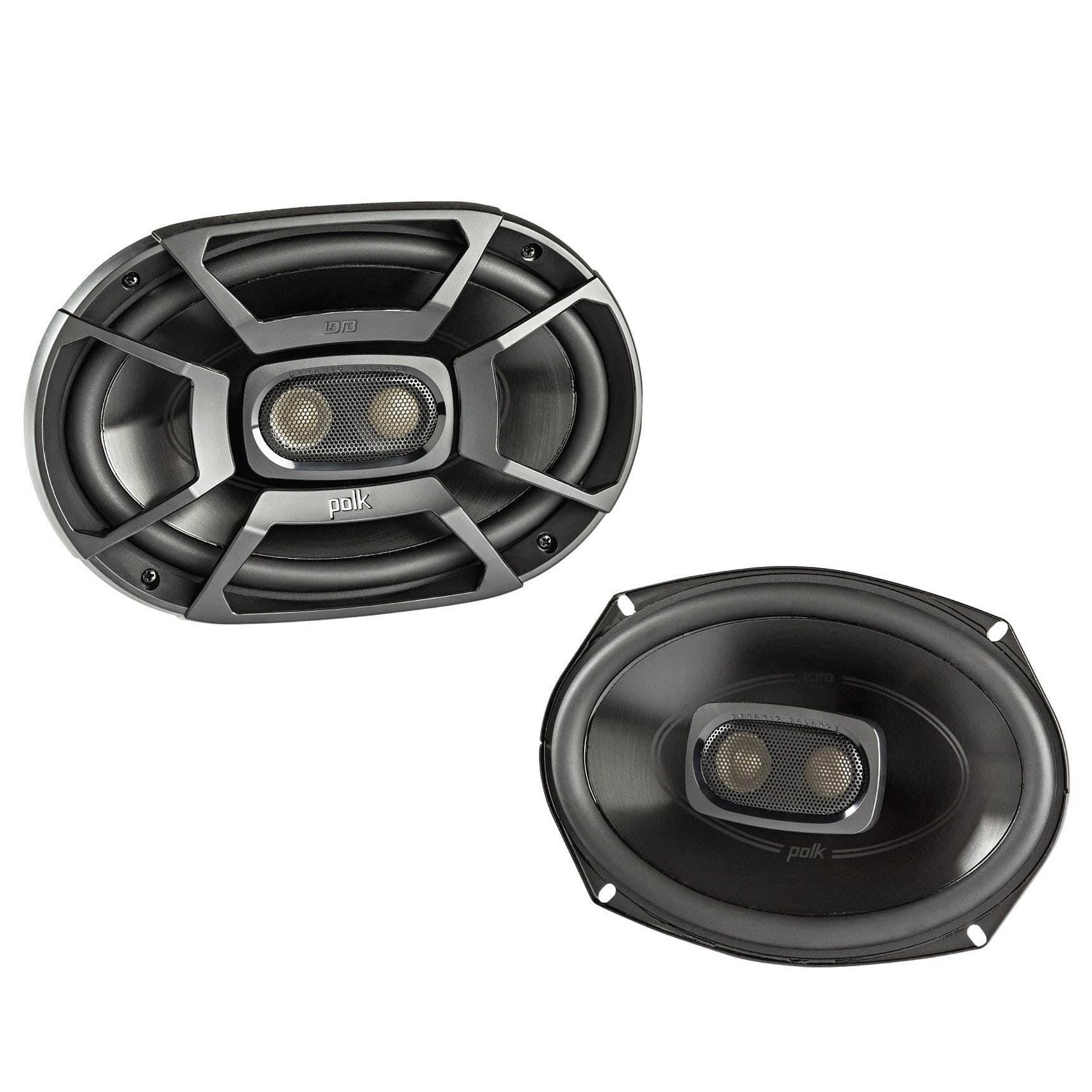 Polk 6x9 450W 3 Way Marine Speakers + Rockford Fosgate 6.5 90W Car Speakers M8566