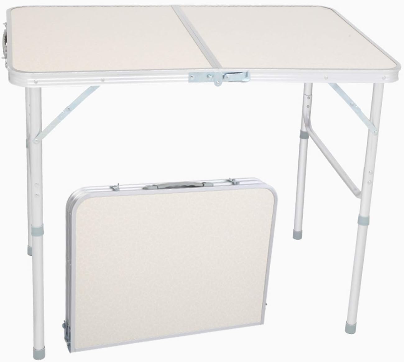 4FT Folding Camping Table, Aluminum, Height Adjustable, Water Resistance, Portable Table P365