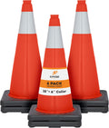 Orange PVC Plastic Traffic Cones with 6 Collar G6051