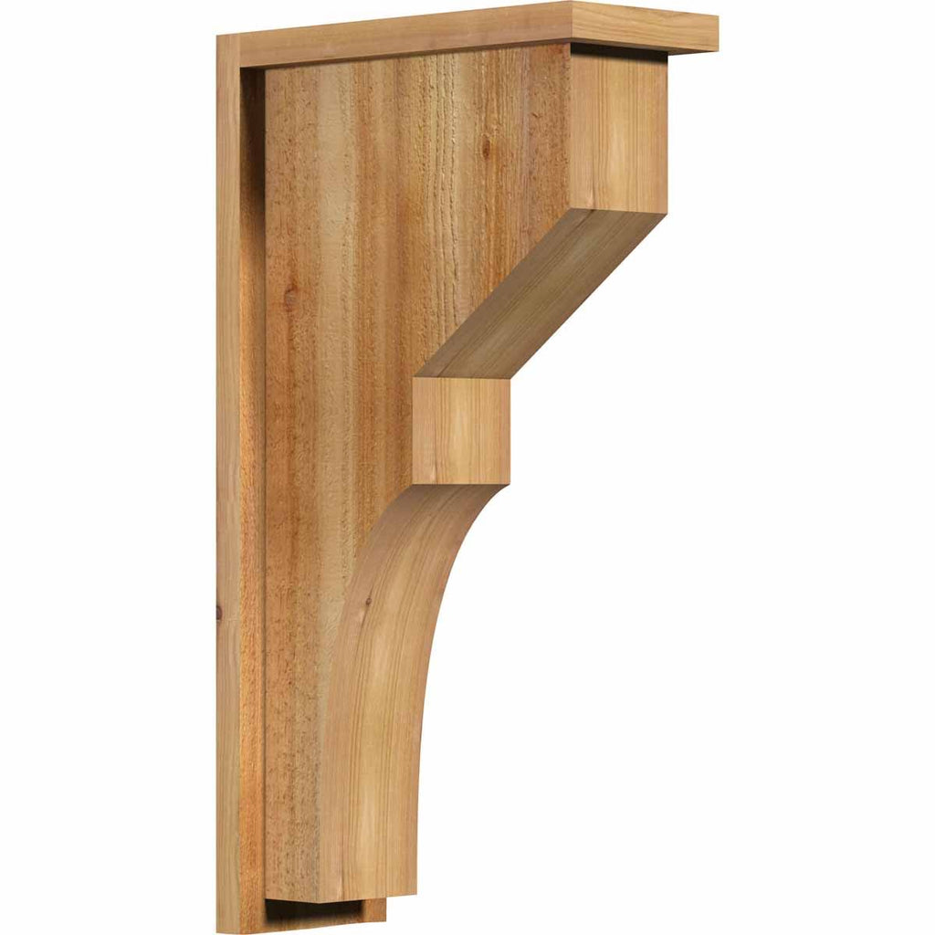 6x22W x 14x22D x 26x22H Western Red Cedar Corbel with Backplate Z5401