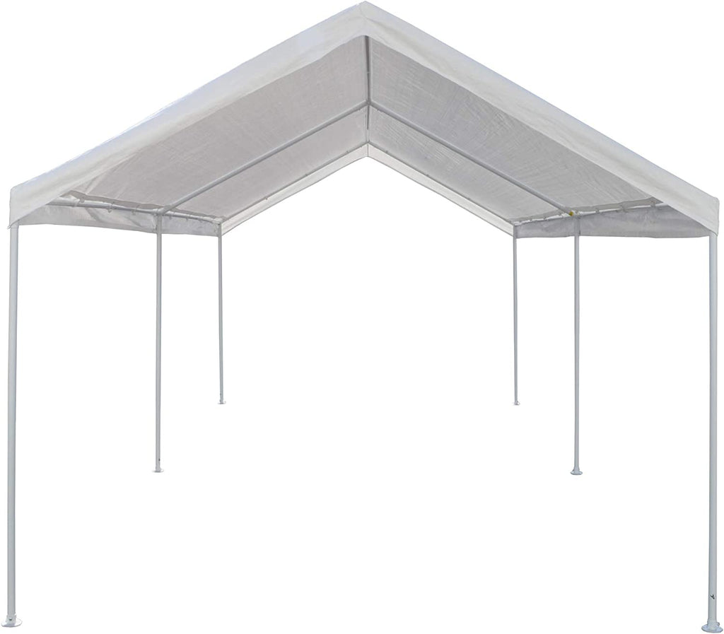 White 10' x 15' Carport Shelter P9837