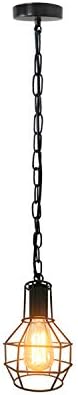 Vintage Industrial Metal Cage Pendant Ceiling Light M8764