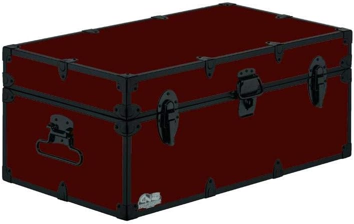 Camp Trunk Footlocker with Black Trim 32 x 18 x 13.5 Inches Y3025