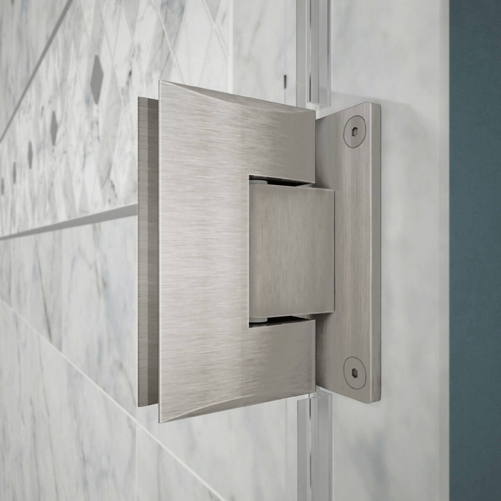 Brushed Nickel Hinged Shower Door L659