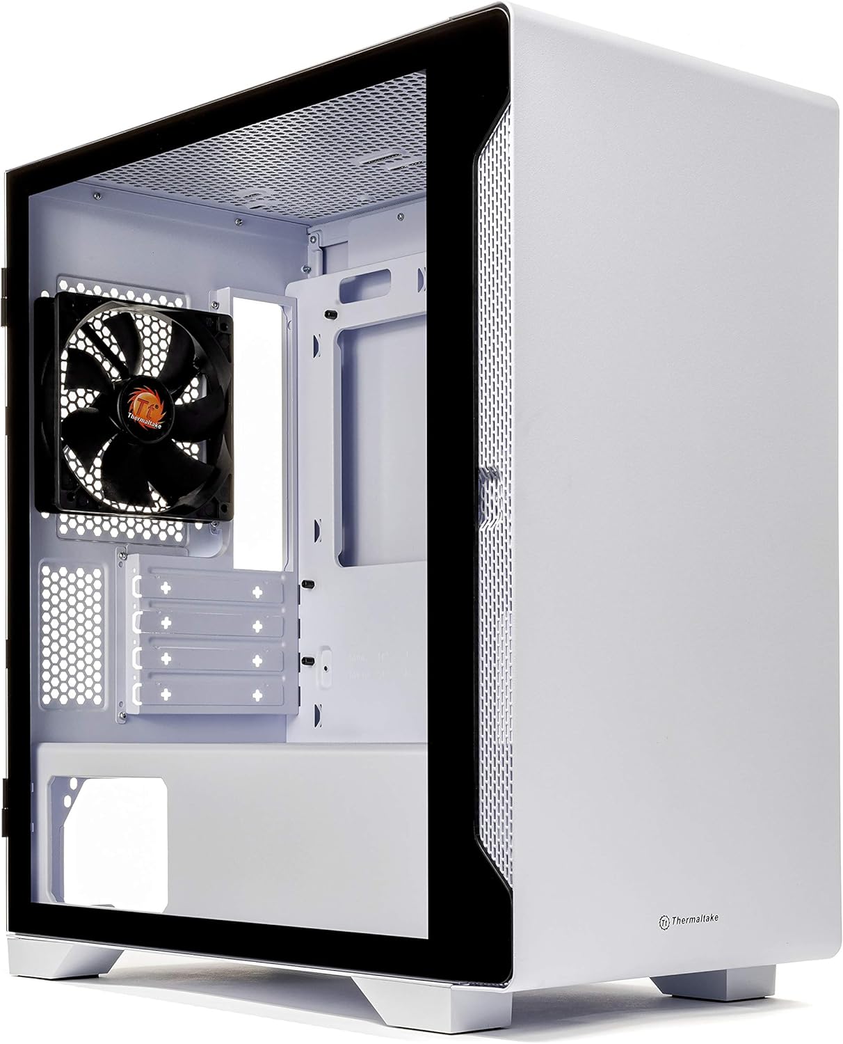 White Tempered Glass Micro-ATX Mini-Tower Computer Case with 120mm Rear Fan, Pack of 2 T2943