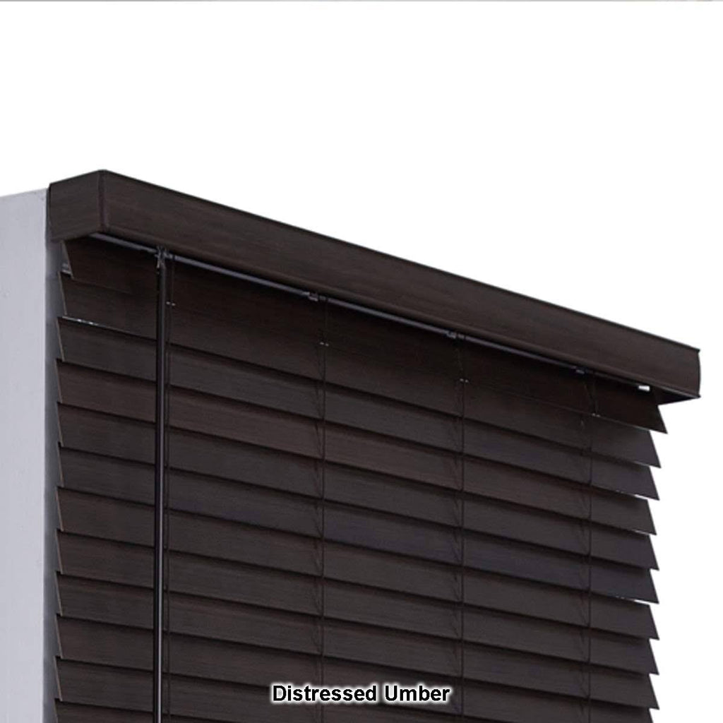 Cordless Distressed Faux Wood Blinds I47702