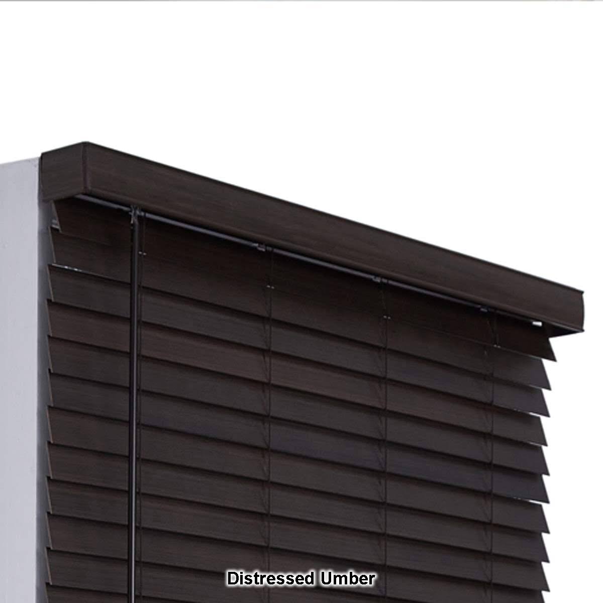 Cordless Distressed Faux Wood Blinds I47702