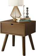 Solid Wood Bedside Table with Drawers E647