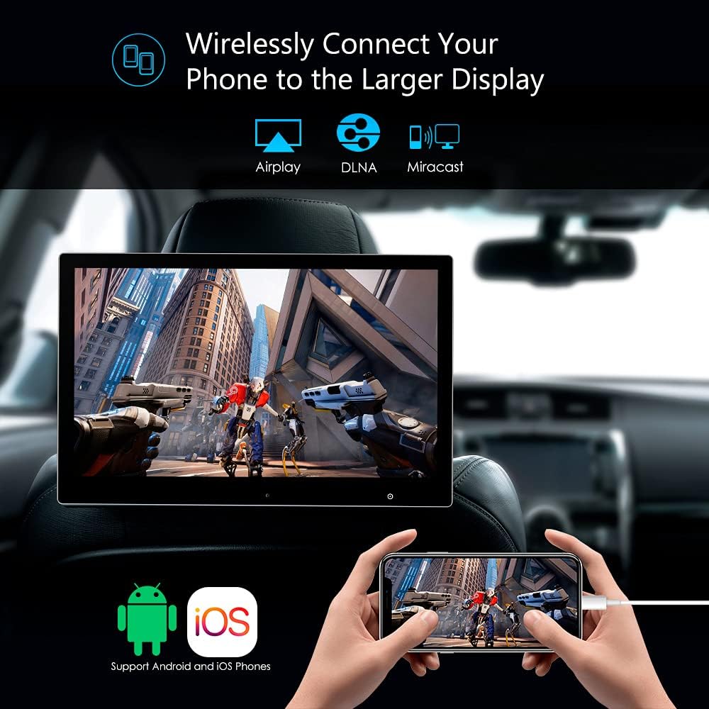 12.5 Inch Android Car Headrest Touch Screen Portable Video Player H756