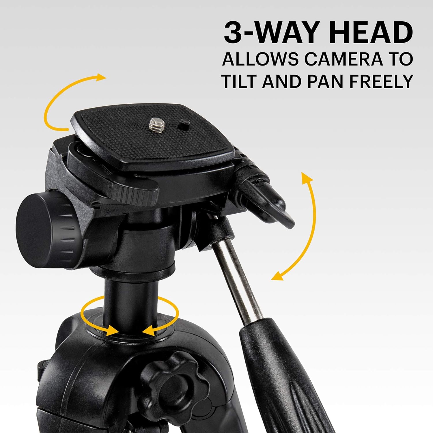 2-in-1 Aluminum Tripod & Monopod with Quick-Release Plates T58909
