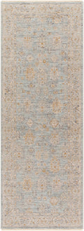 Gray Green Hallway Runner Rug N3705