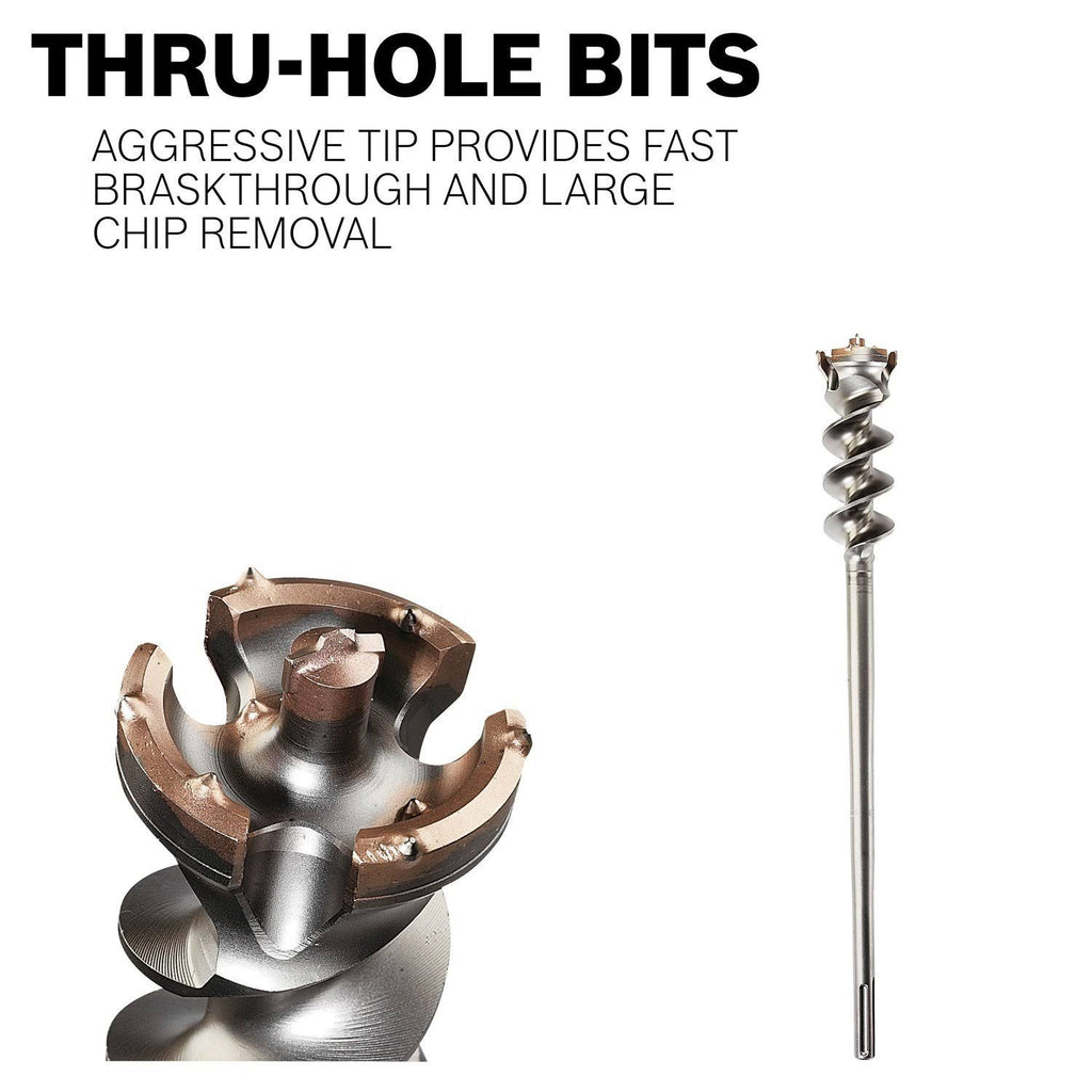 SDS Max Core Bit with Shank, 3 9/16 In, 12 L Z1738