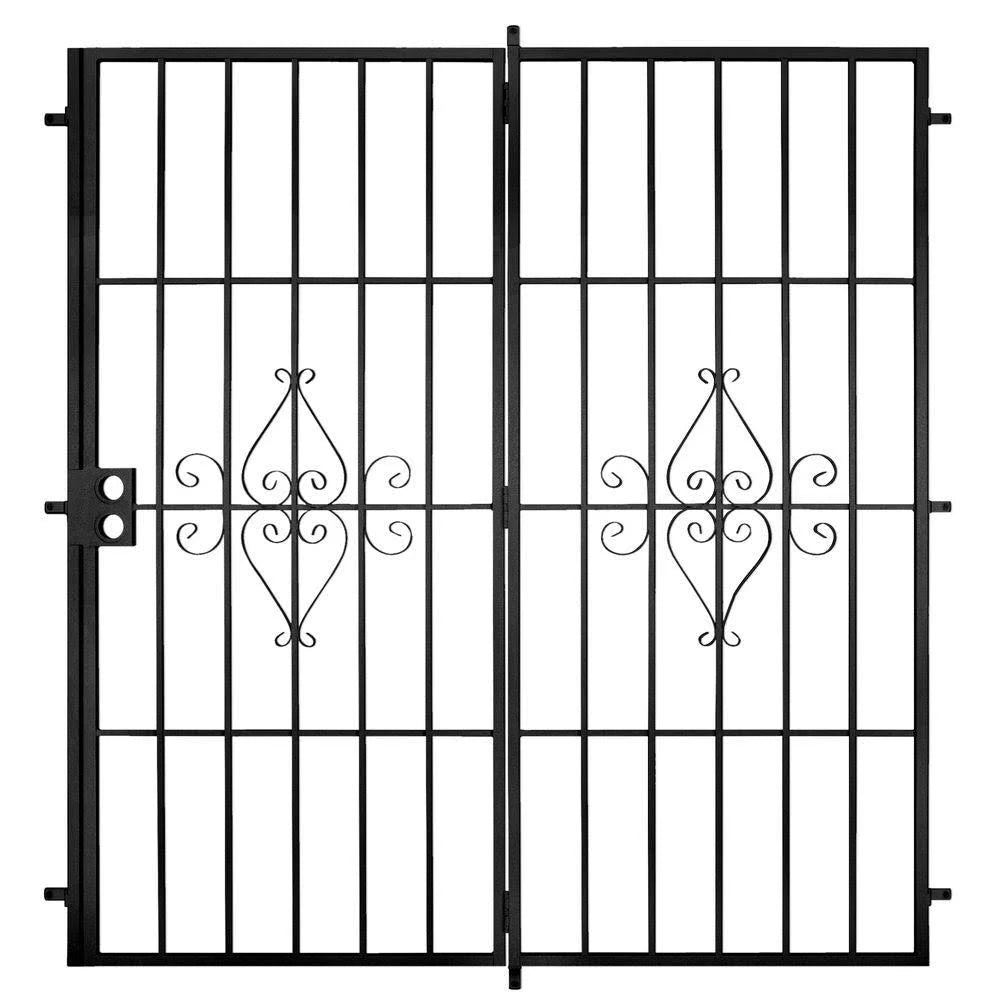 Black Projection Mount Outswing Steel Patio Security Door L30099