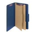 Dark Blue Legal Size Pressboard Classification Folders with Fasteners, 10/Box T998