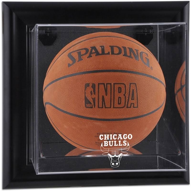 Black Framed Wall-Mounted Basketball Display Case P114520