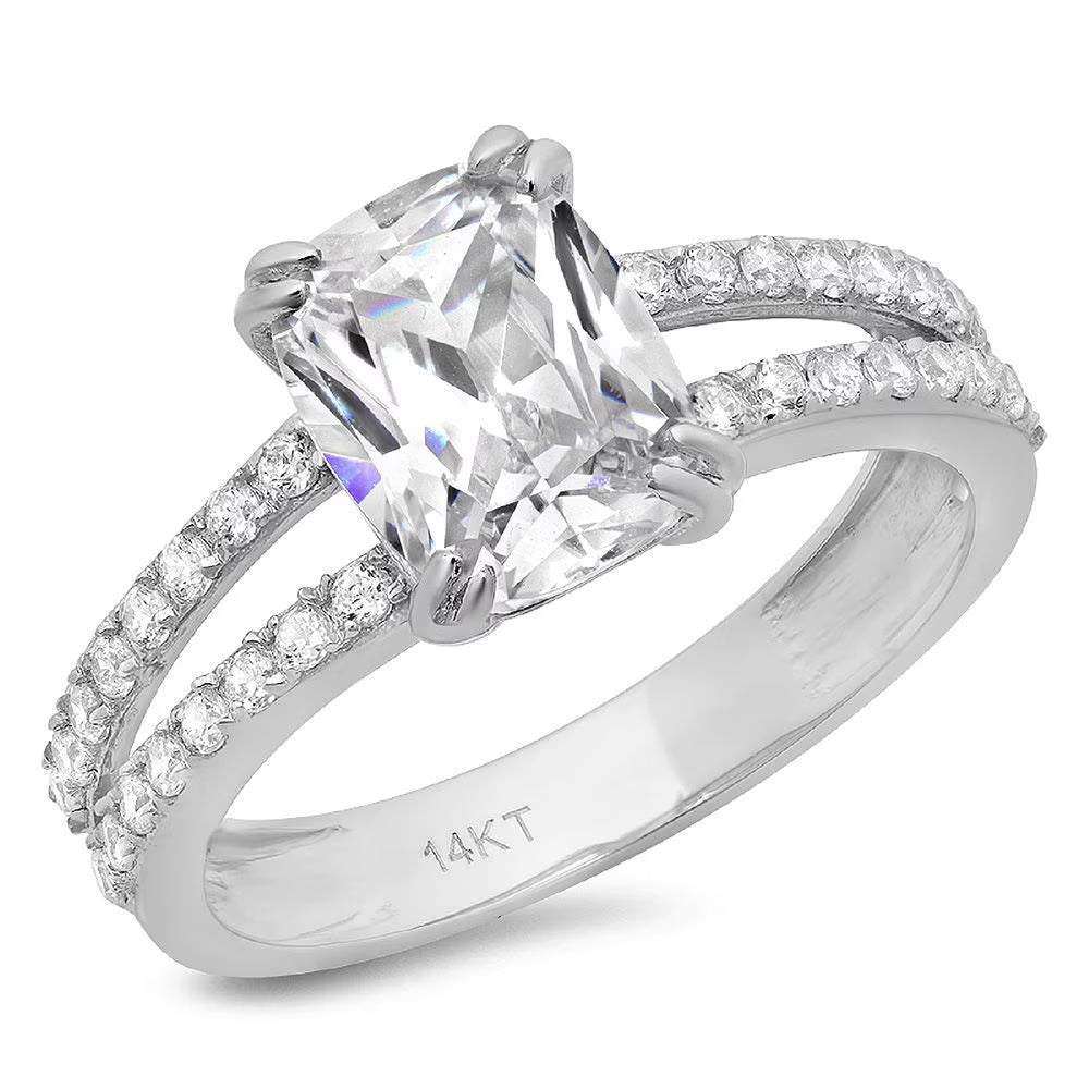 18K White Gold Diamond Engagement Ring Z50462