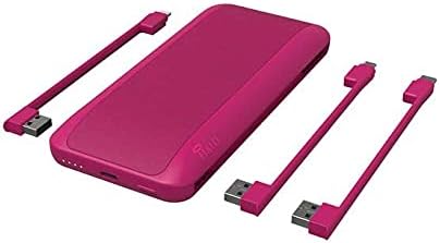 Blush Pack of 2 10,000mAh Battery with AC Wall Plug & Charging Cables D317