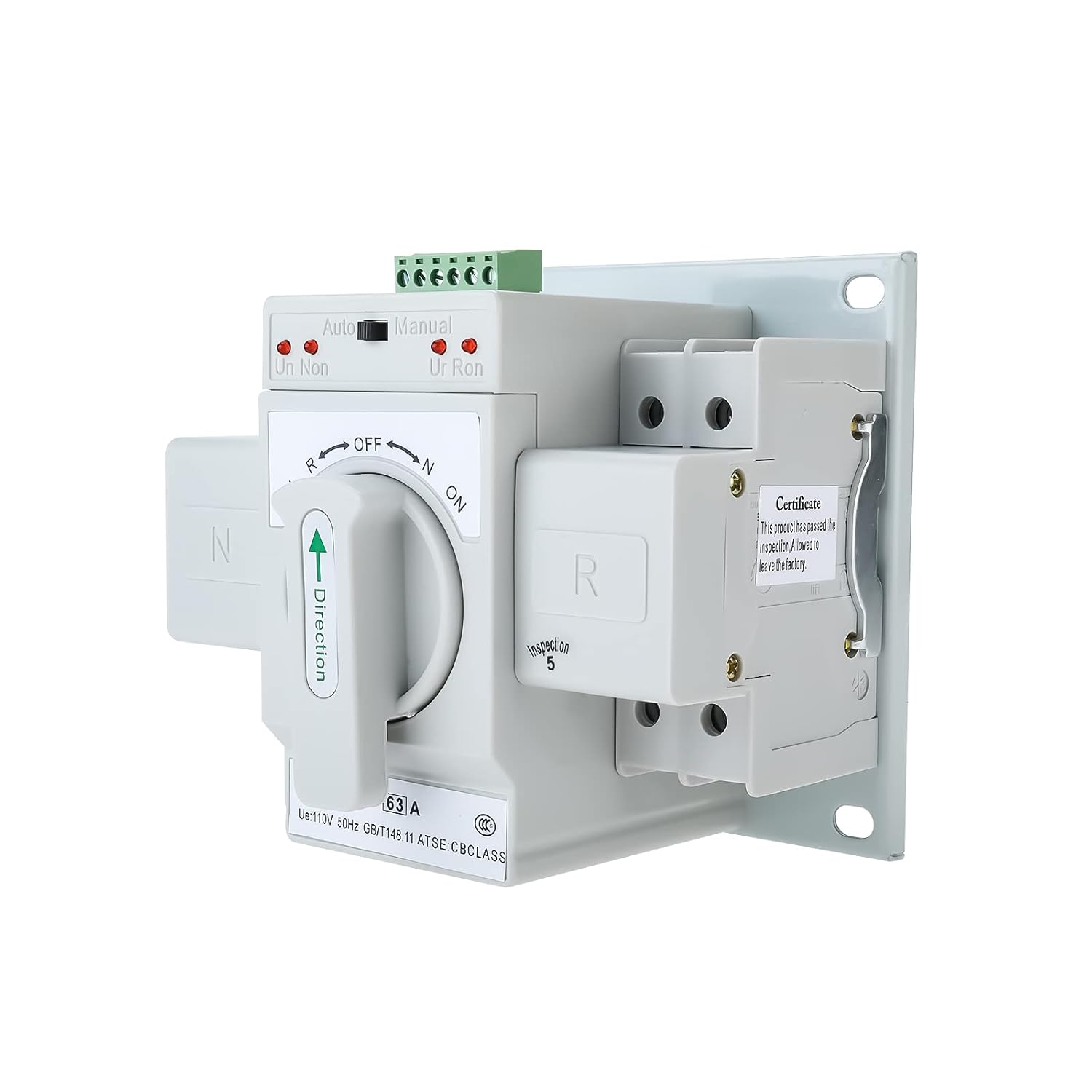 Mini Dual Power Automatic Transfer Switches 110V 2P 63A Pack of 2 G178