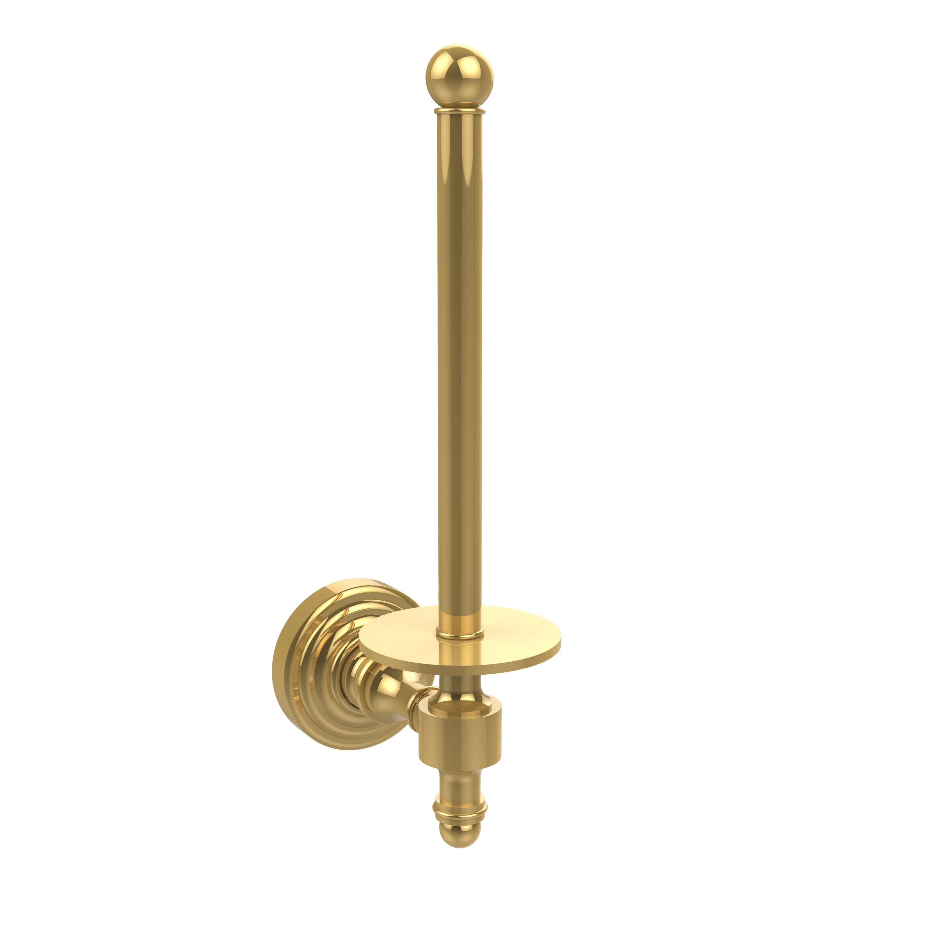 Upright Toilet Tissue Holder Unlacquered Brass Y66053