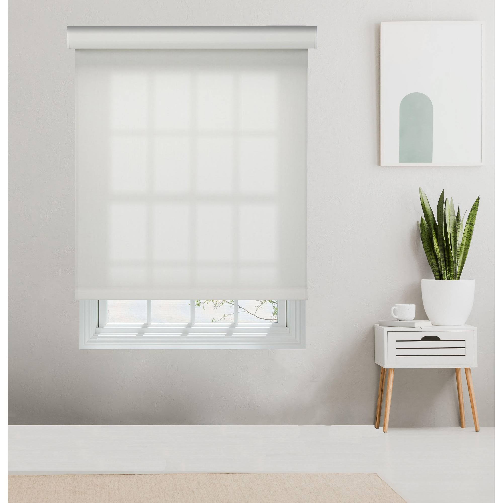 White Cordless Cassette Roller Shade Y8659