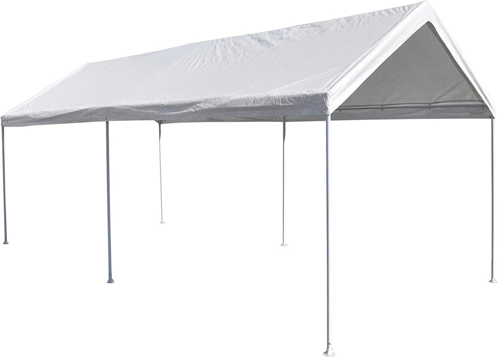 White 10' x 15' Carport Shelter P9837